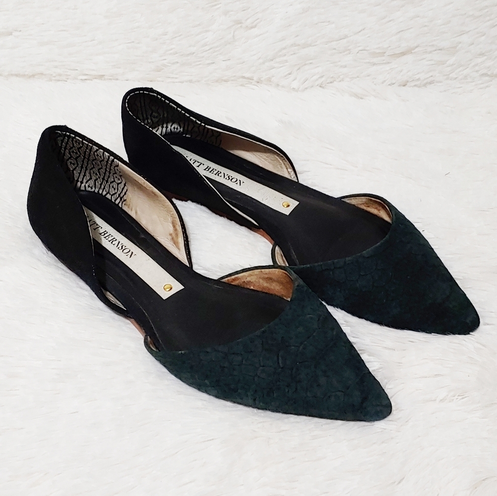 Matt Bernson Mercer d’Orsay Croc Embossed Flats